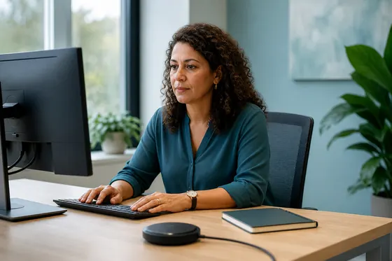 Praktijkondersteuner bedrijfsarts bespreekt werk en herstel met een werknemer